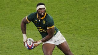 South Africa's Siya Kolisi in action during the Autumn Nations Series 2024 match between England and South Africa at Allianz Stadium on November 16, 2024 in London, England.