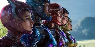 The Power Rangers with their helmets off