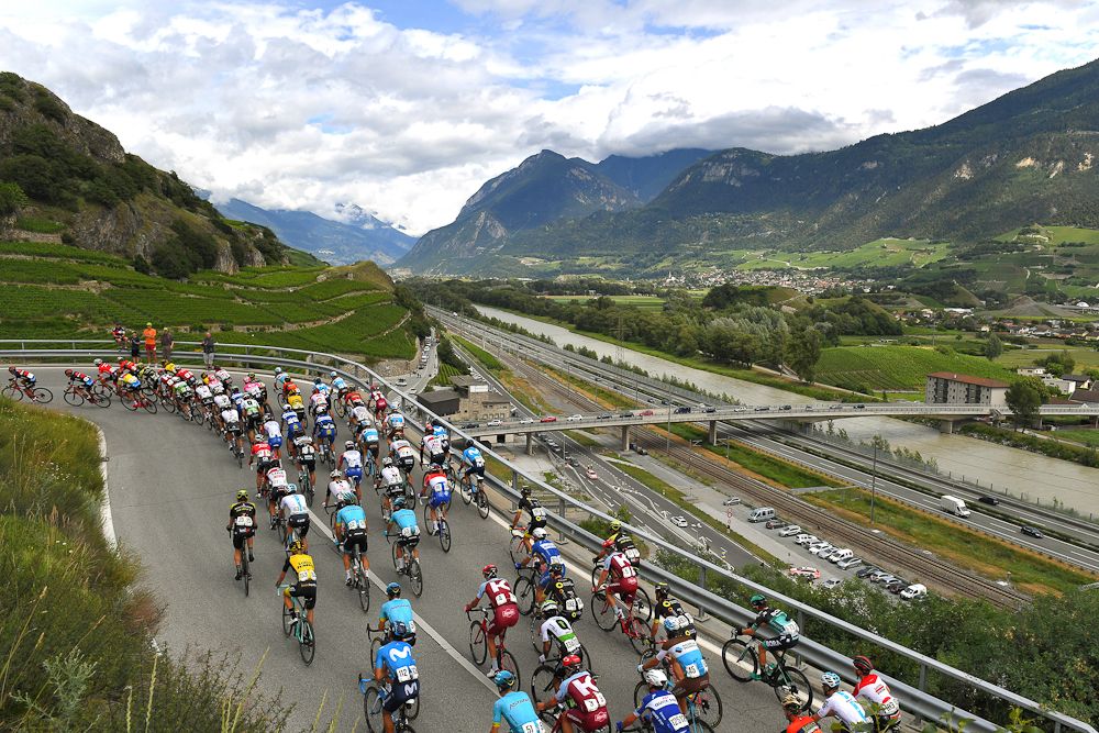 Scenery along the route of stage 5 at Tour de Suisse