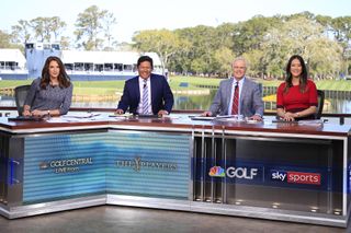 Golf Channel TV studio during the 2020 Players Championship