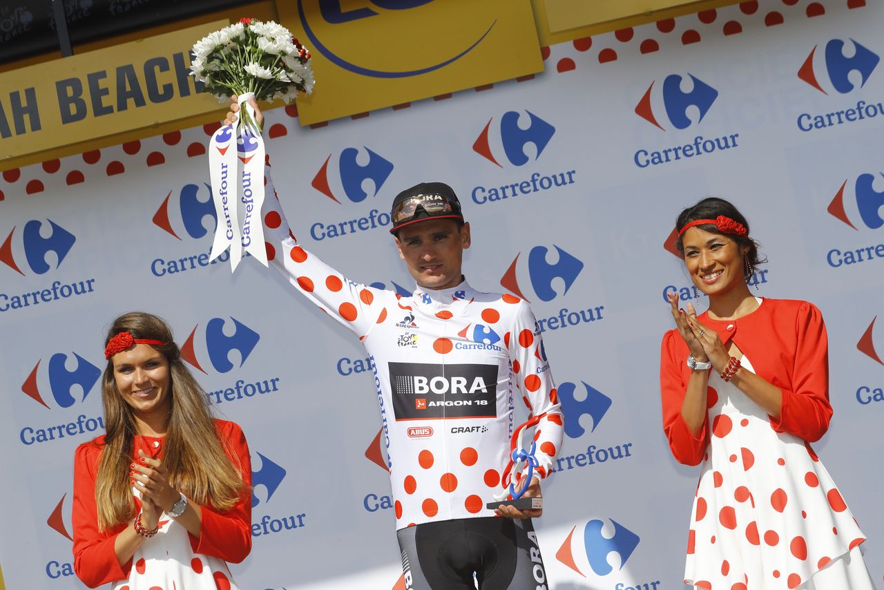 Paul Vo&szlig; (Bora-Argon 18) took the mountains jersey on stage 1 of the Tour de France