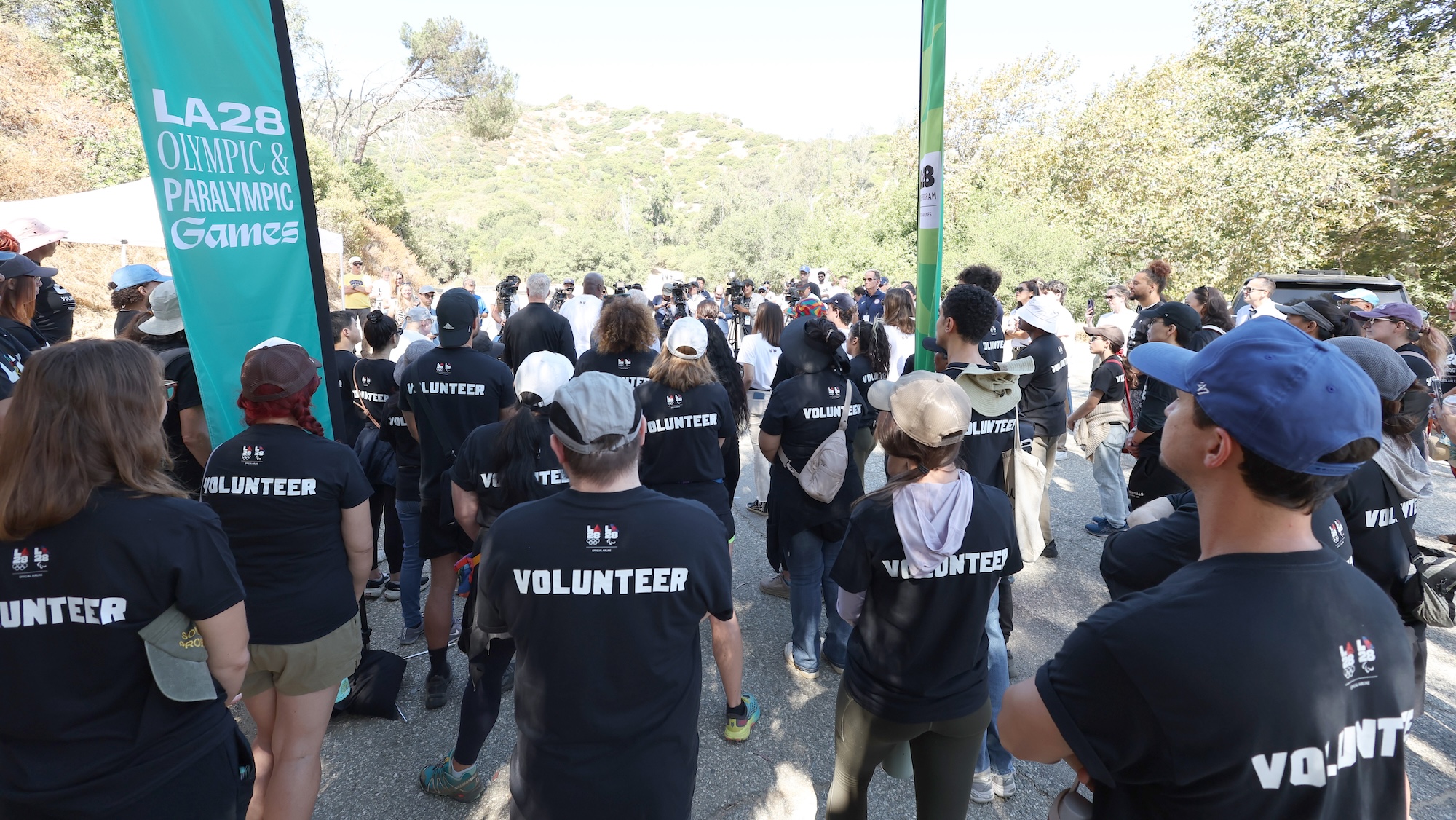 A view of LA28 volunteers seen during LA28 Two Years Out at Griffith Park on July 14, 2026 in Los Angeles, California. (Photo by JC Olivera - IOC/IOC Collection via Getty Images)