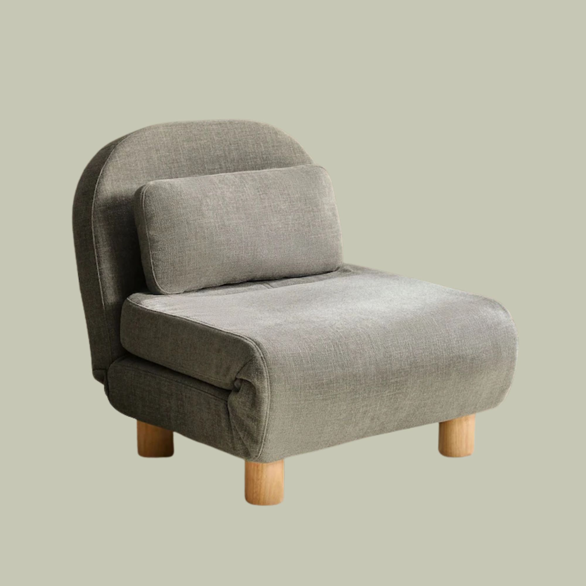 Next, Brushed Weave Light Warm Grey Palma Single Sofa Bed