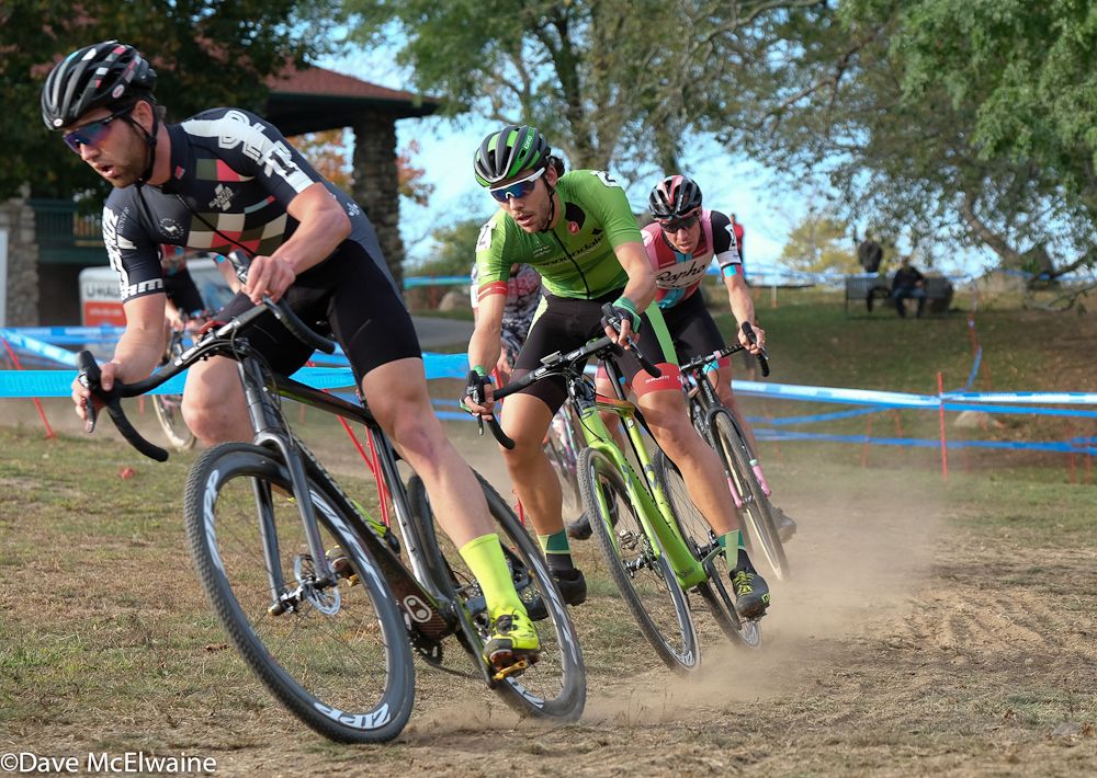 Cody Kaiser (Lange Twins) cresting the climb during lap three