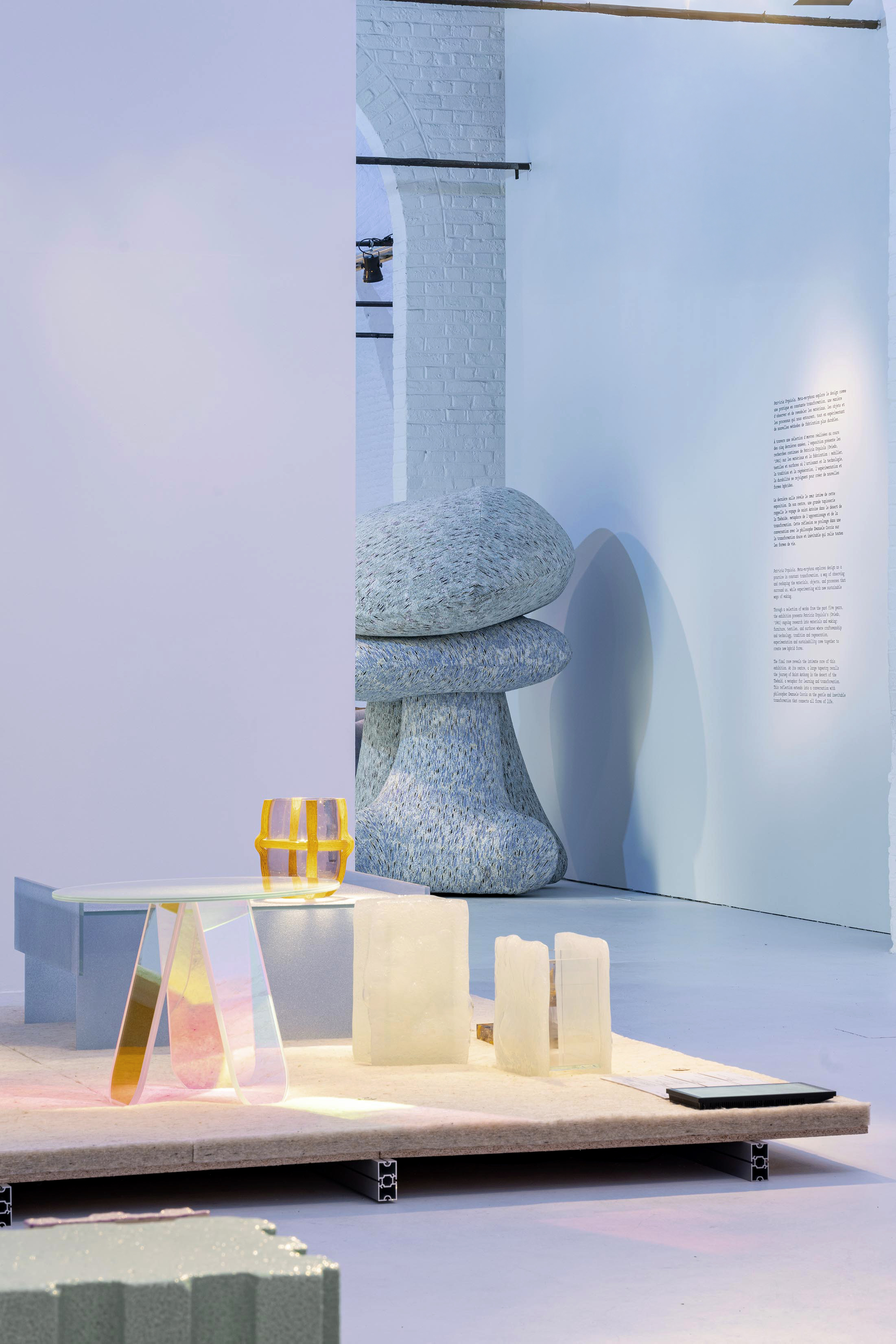 Patricia Urquiola works displayed in exhibition space