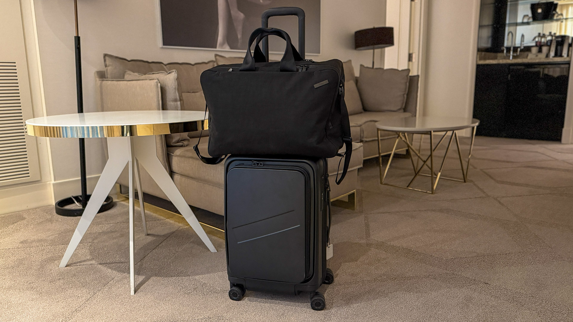 Emigre carry-on and boston bag