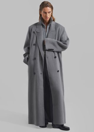 Gaia Double Breasted Coat - Grey