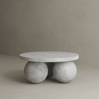 Dani Round Coffee Table in Light Grey Concrete