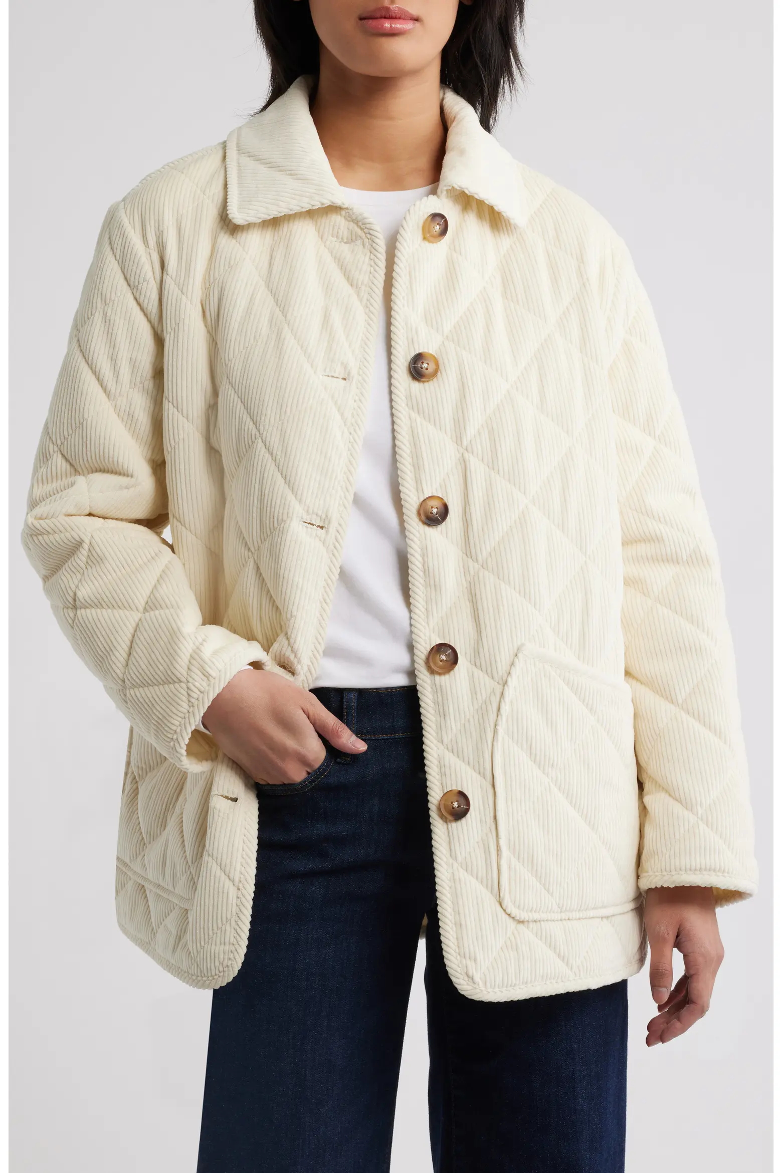 Bernardo, Quilted Corduroy Jacket