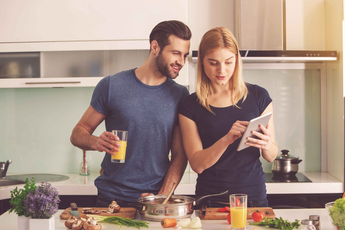 Check online delicious recipes with great WiFi in the kitchen
