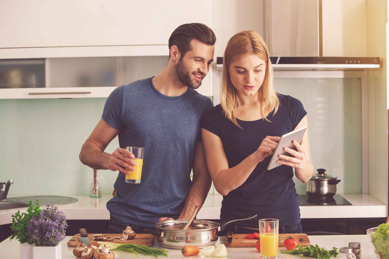 Check online delicious recipes with great WiFi in the kitchen