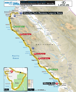 2019 Tour of California stage 4 map