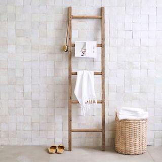 rustic wooden ladder