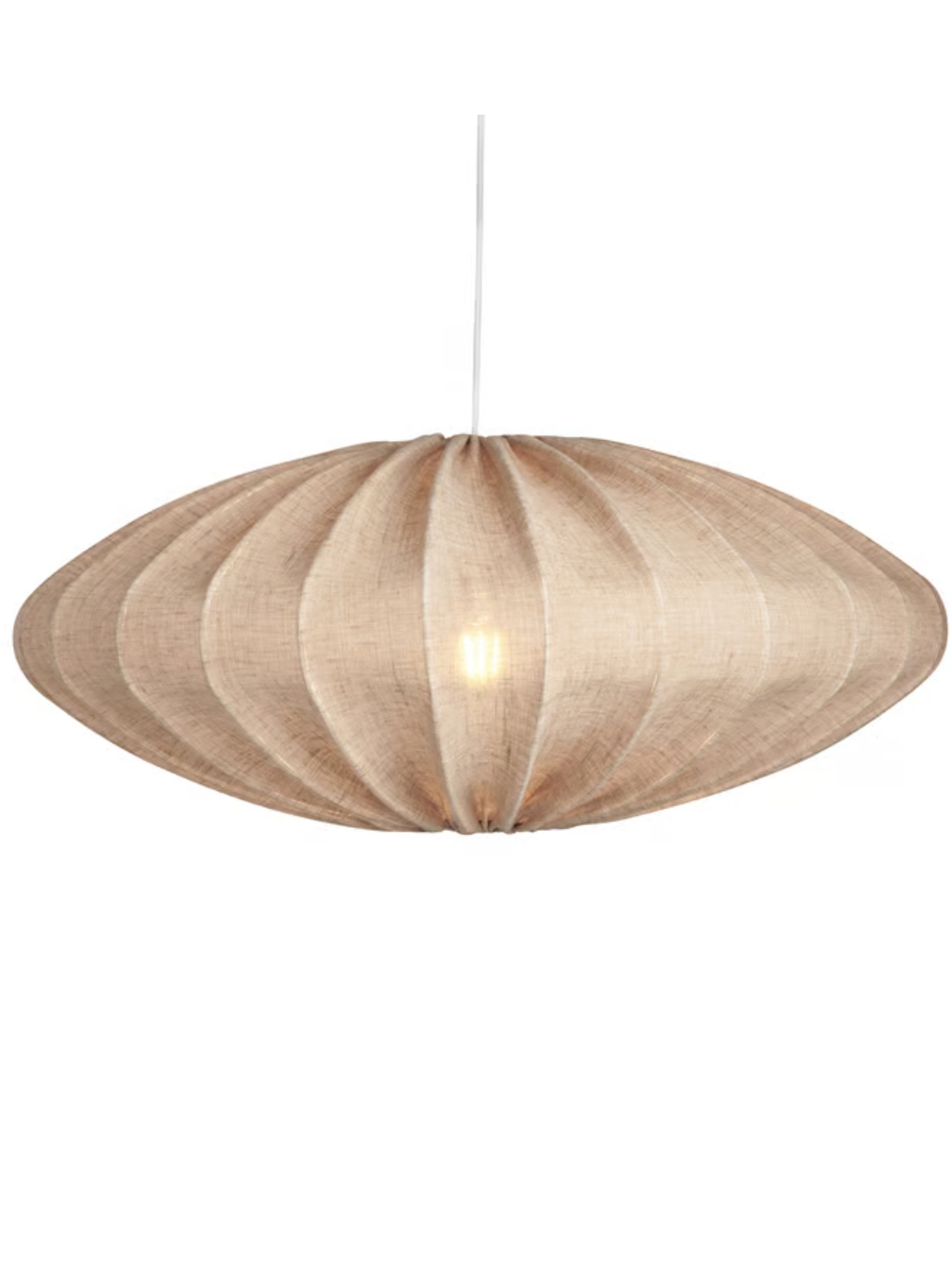 Watt &amp;amp; Veke, Ellipse Lamp Shade 65 Cm Linen, Natural