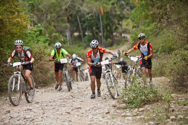 Many racers had to walk this climb