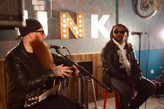 Skindred answering questions at the Academy of Contemporary Music