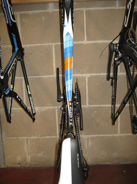 One of Dan Martin's steeds awaits him at the Garmin Service Course