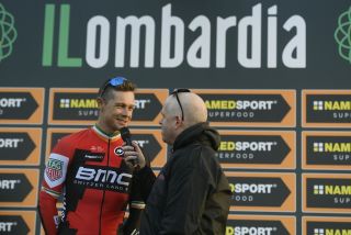 Nicolas Roche is interviewed ahead of the race