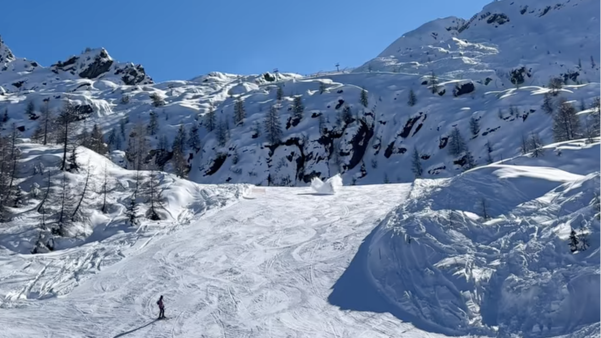 Gas canister hits ski slope