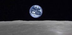 Earthrise from moon, JAXA