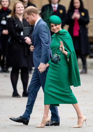 Meghan Markle wearing a green outfit