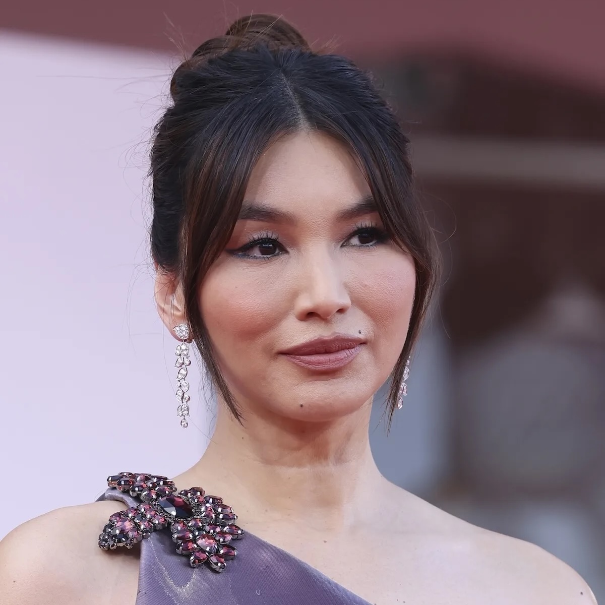 Gemma Chan wearing Armani Beauty Luminous Silk Foundation