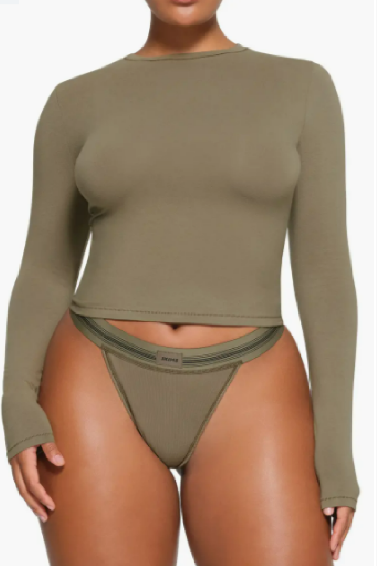 Skims Stretch Cotton Long Sleeve T-Shirt
