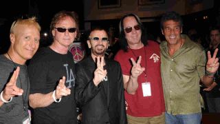 Todd Rundgren and The Ringo Starr All Starr Band posing for a photograph in 2012