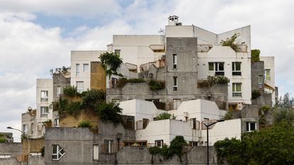 Marat building, Étoiles d’Ivry, Ivry-sur-Seine, one of its brutalist duplex units is for sale
