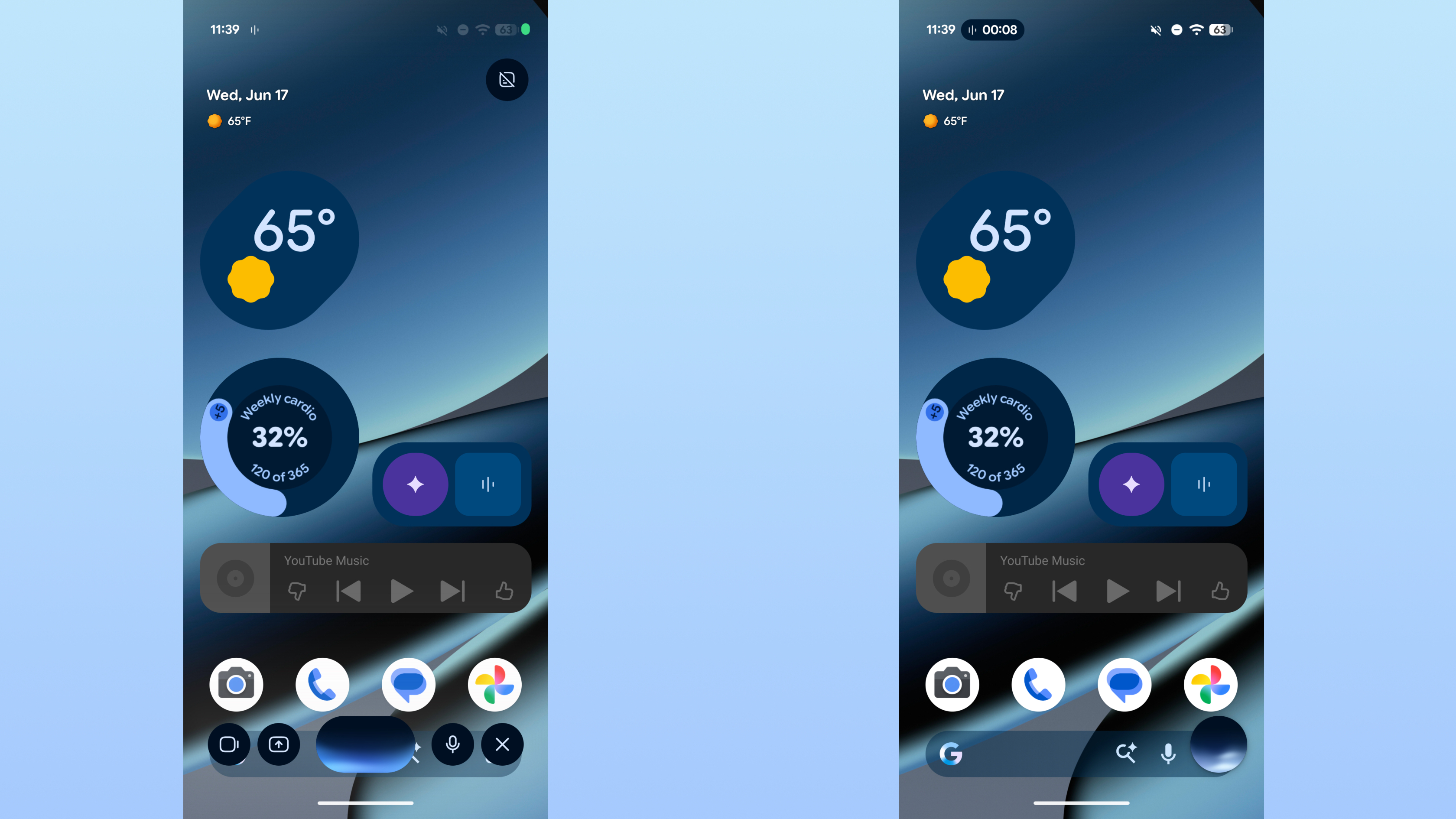 Using the Gemini Live overlay on your home screen.