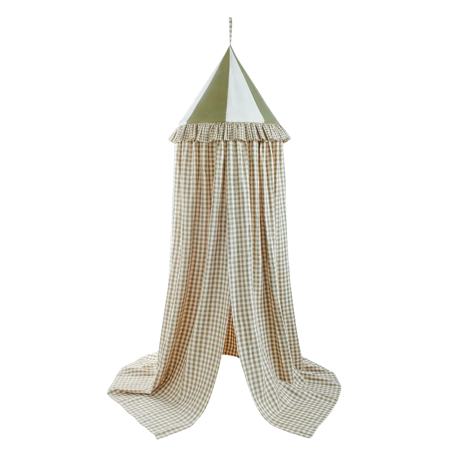 Gingham Canopy, Olive &amp;mdash; Projektityyny