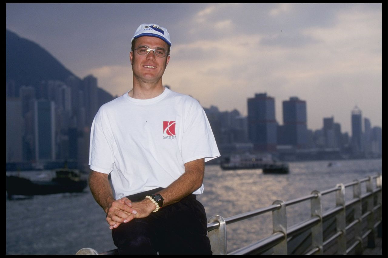 Norm Alvis of the United States looks on before the 1995 Kent Tour of China in Hong Kong.