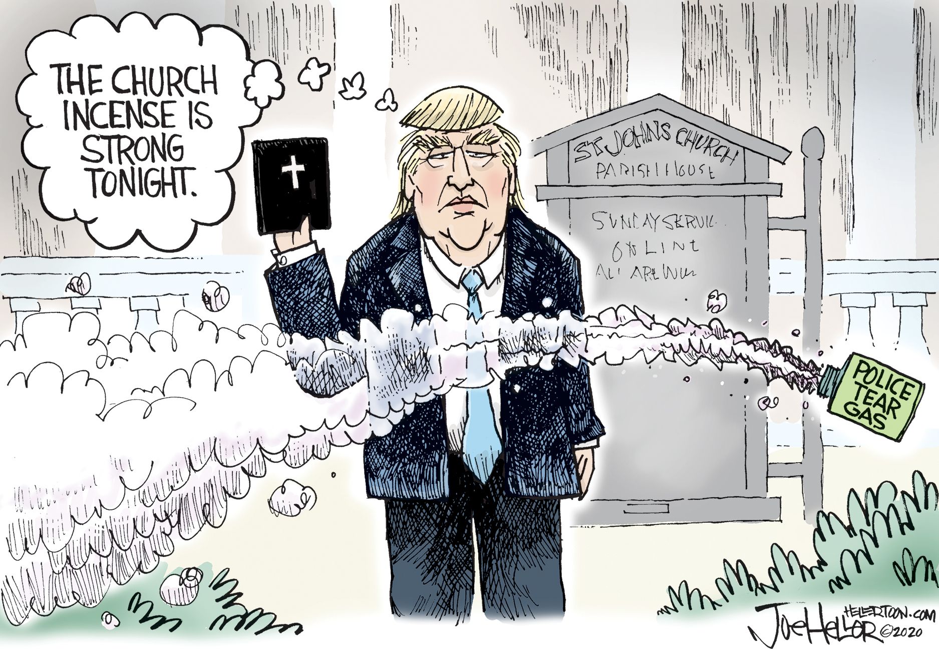 7 scathing cartoons about Trump's Bible photo op | The Week