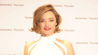 miranda kerr on the red carpet with a bob hairstyle
