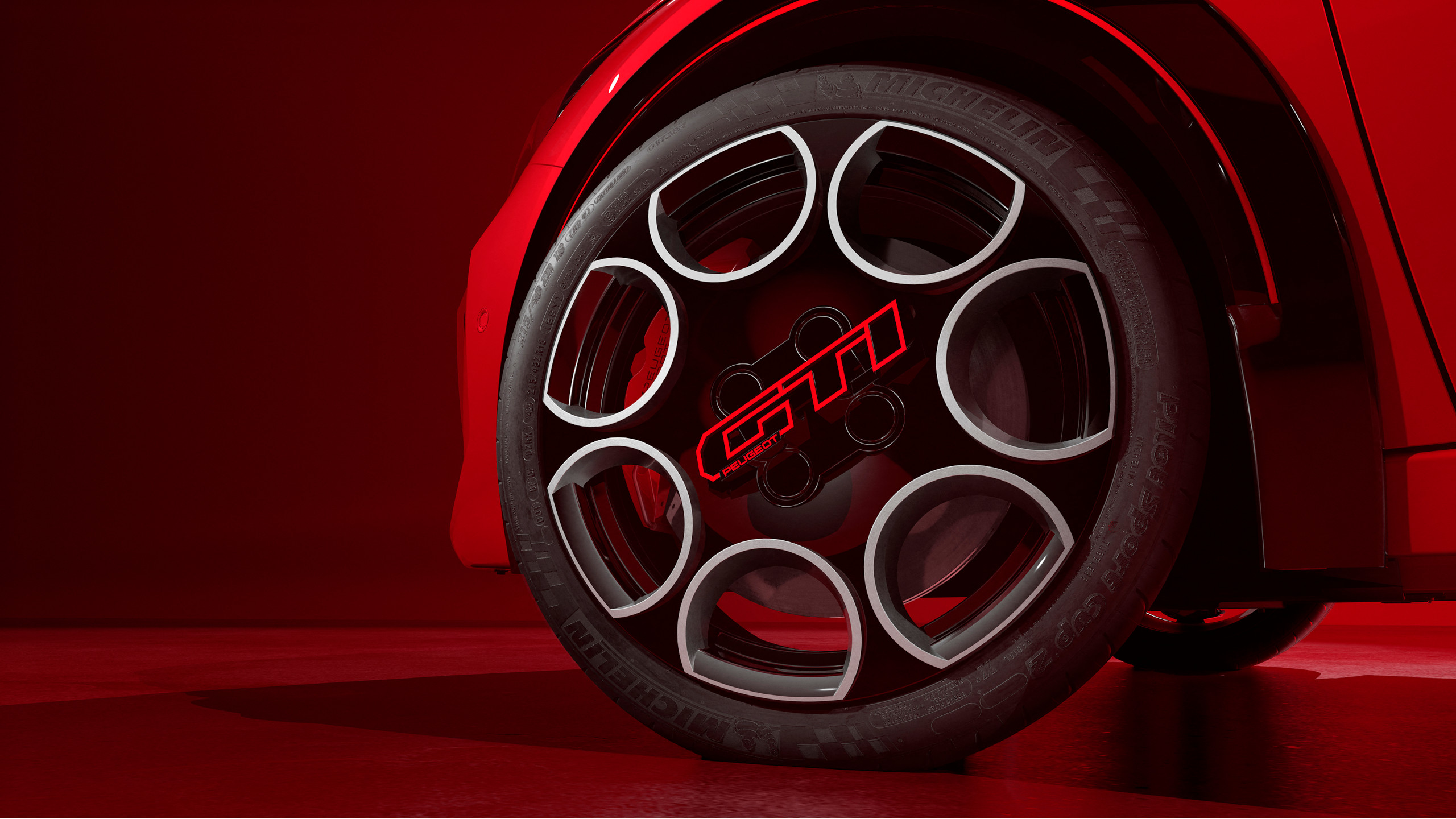 The E-208 GTi wheel designs are inspired by the original 205 GTi