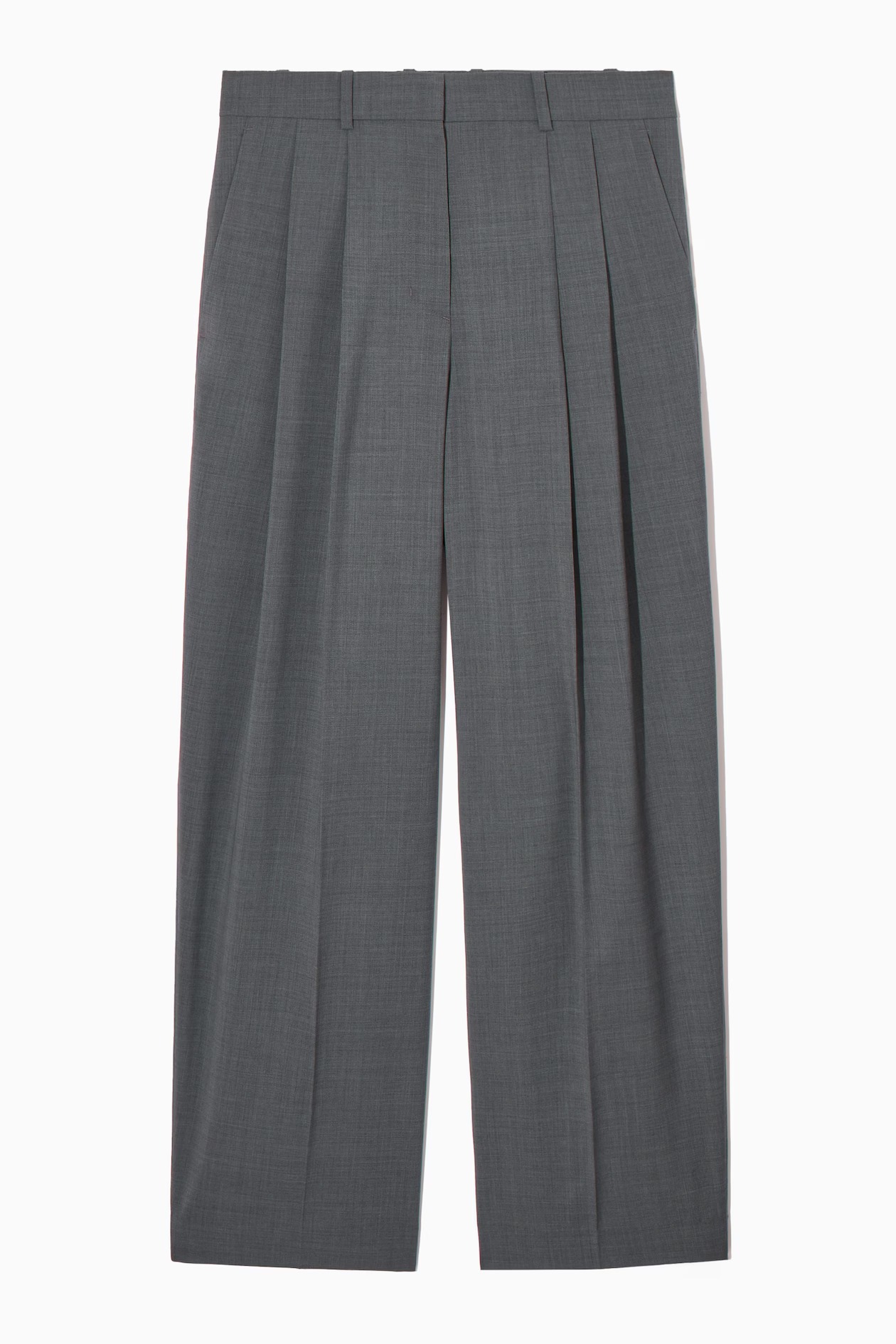 COS, Relaxed Tailored Wool Wide-Leg Pants