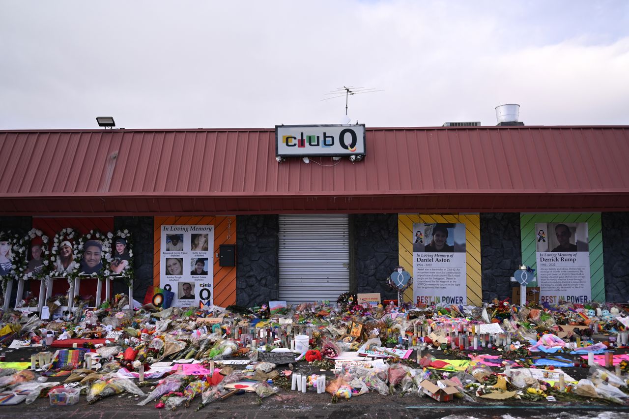 The Club Q nightclub in Colorado Springs, Colorado following a mass shooting. 