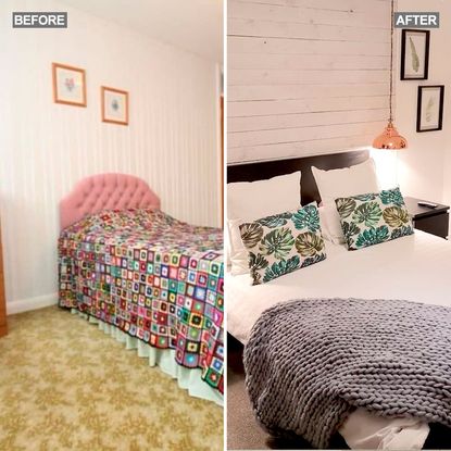 before and after bedroom makeover