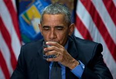 The president goes to Flint.
