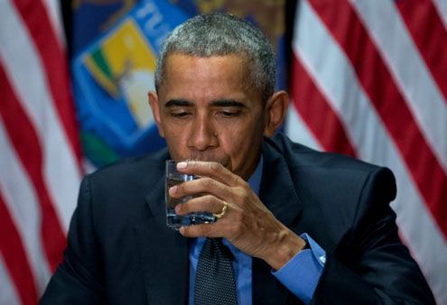 The president goes to Flint.