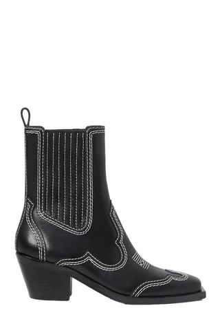 Loeffler Randall Agnes Western Leather Ankle Boots