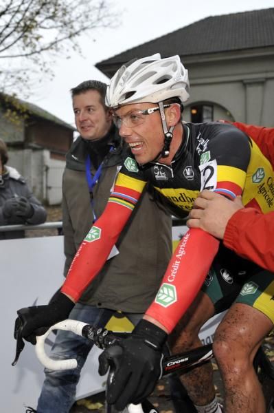 Sven Nys was very happy to win in Gavere.