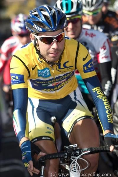 Stage one winnerThomas De Gendt (Vacansoleil - DCM) wore yellow in stage two.