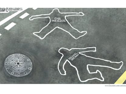 Editorial cartoon U.S. Ferguson Michael Brown