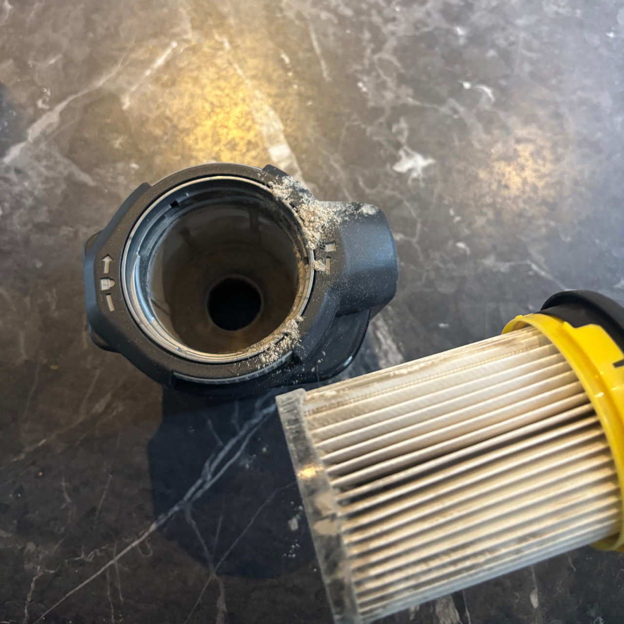 Miele Triflex HX3 Aqua filter removed