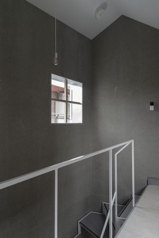 staircase and geometries at FLAT369 housing in Japan