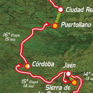 2009 Vuelta a España stage 16 map