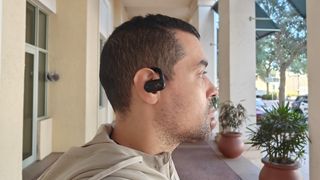 JBL Soundgear Sense worn by reviewer Alex Bracetti