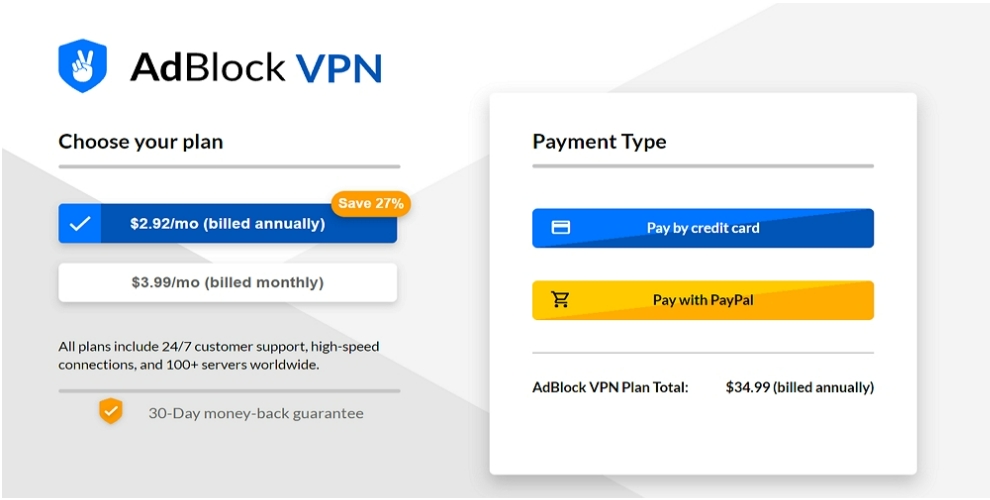 AdBlock VPN during TechRadar testing