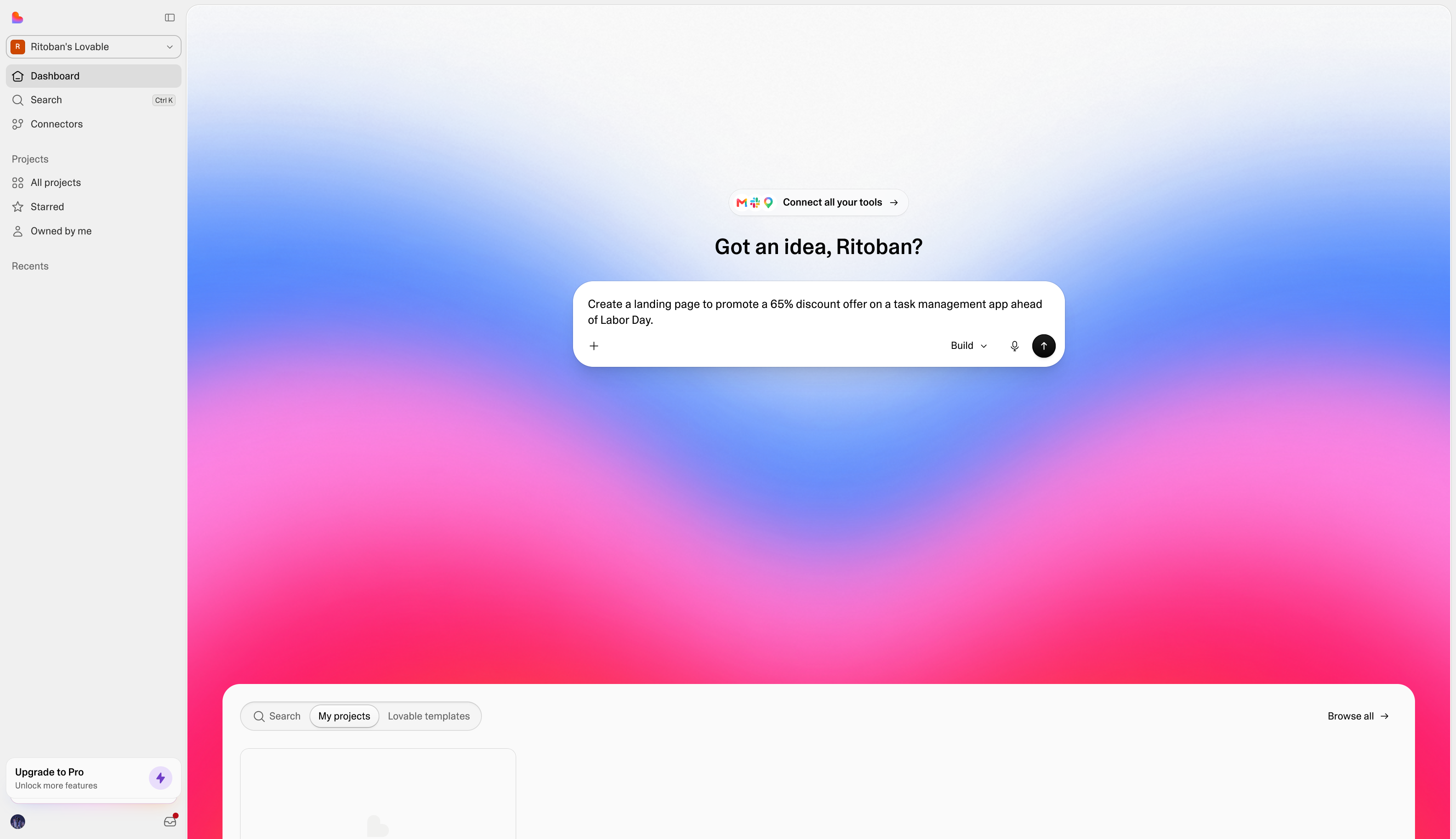 Writing a prompt for a vibe coding app